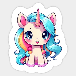 cute Kawaii Unicorn sticker Sticker